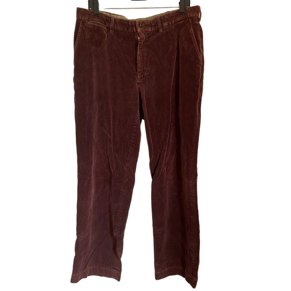Polo Ralph Lauren Dark Brown Stretch Classic Fit Corduroy Pants 35/32 Trouser